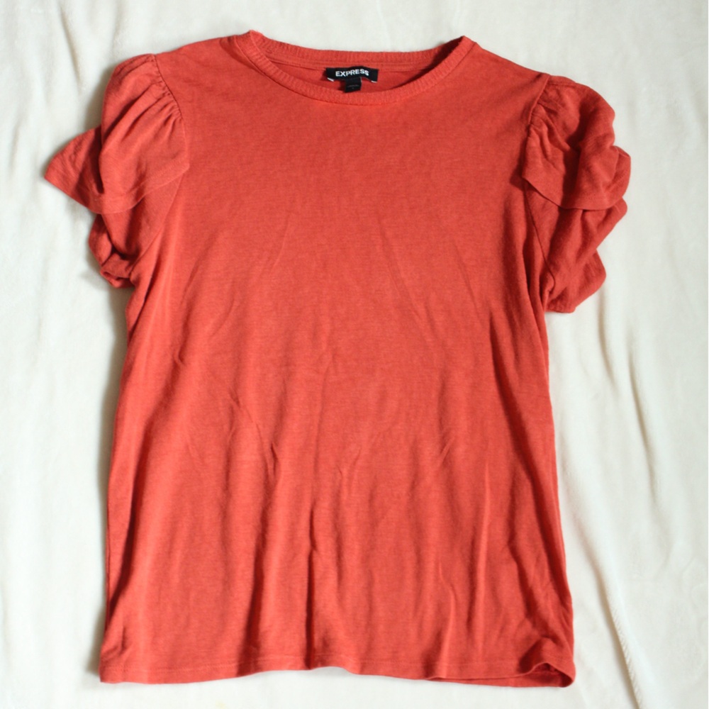 Express Coral Knit Top